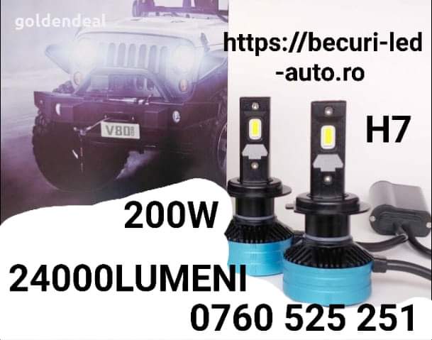Kit Becuri Led H1,H3,H4,H7 (24000Lumeni/200W/6000K)Pro Can-bus 100