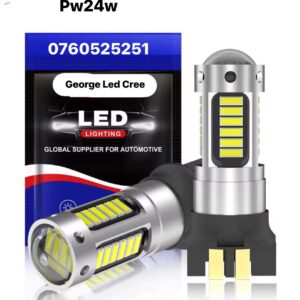 Set Două Becuri LED Cree PW24W(ALB-RECE) Can-bus
