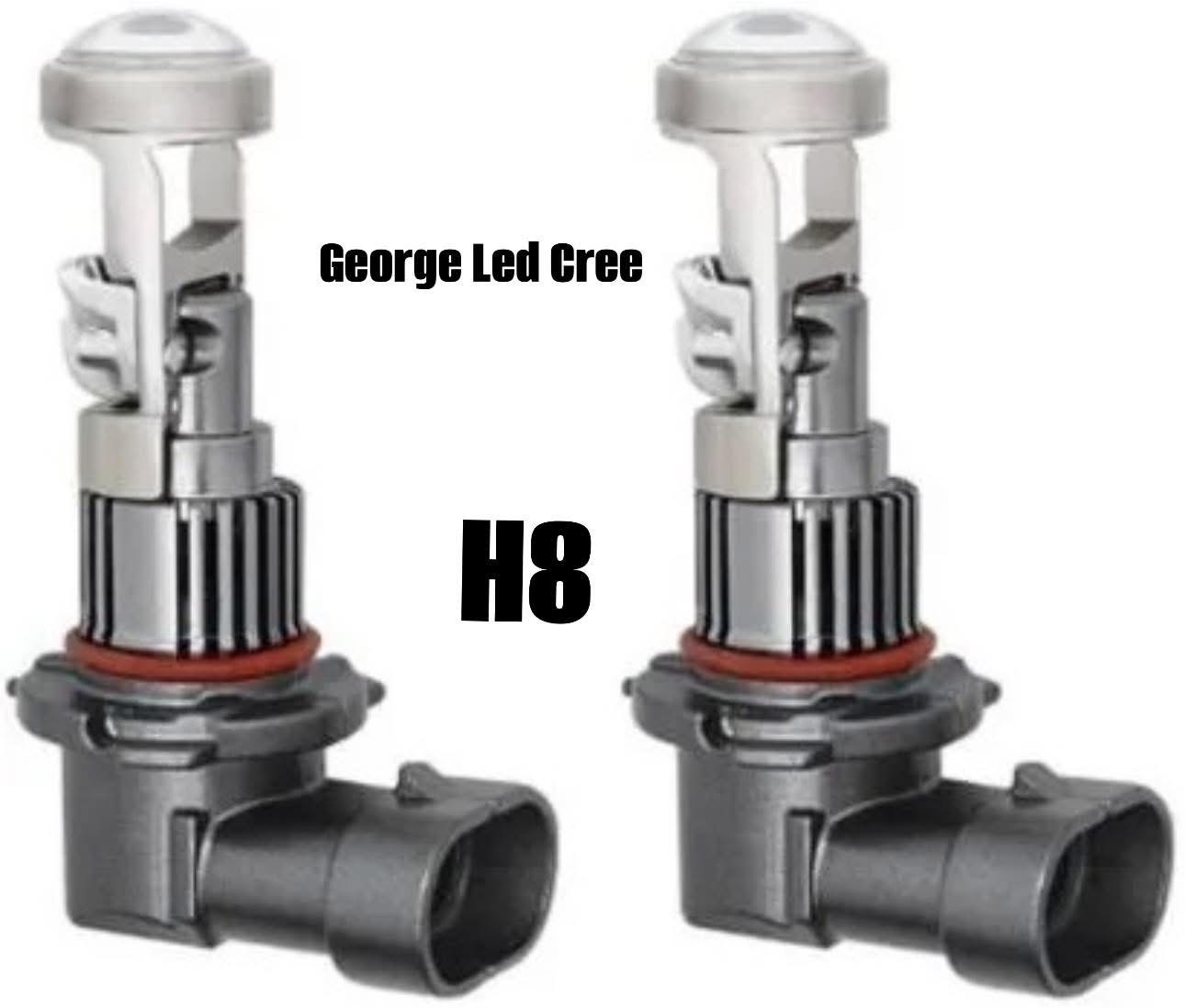 Set Două Becuri Led Cu Ventilator Mic H8,H9,H11,H16 Cu Lupă 280W/28000Lm