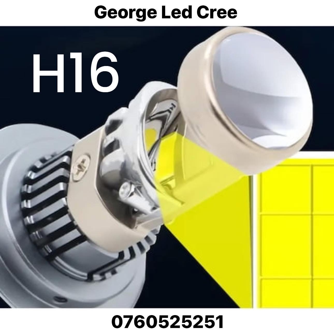 Set Două Becuri Led Cu Ventilator Mic H8,H9,H11,H16 Cu Lupă 280W/28000Lm - imagine 4