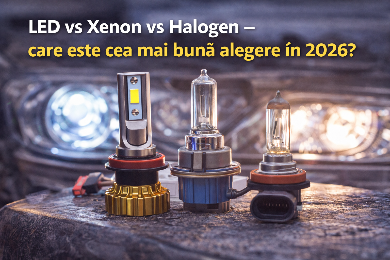 LED vs Xenon vs Halogen – care este cea mai bună alegere în 2026?