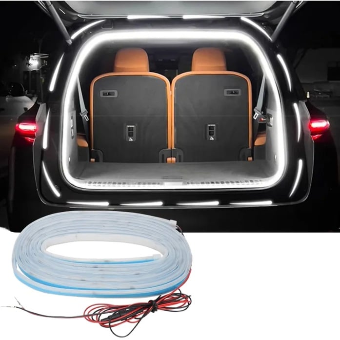 Banda auto led iluminat DINAMIC portbagaj lumina alb-rece universala 12V - SFX - imagine 2